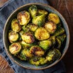 how to air fry frozen Brussels sprouts