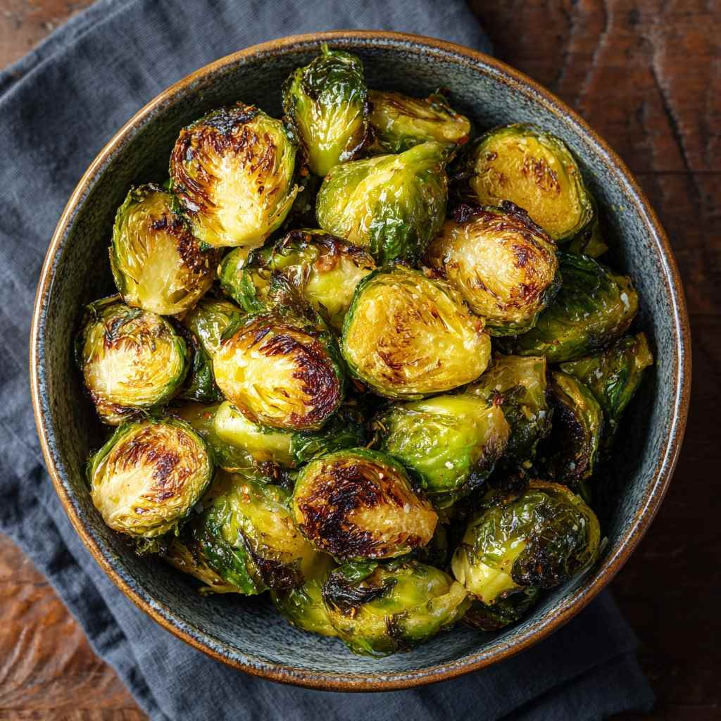 how to air fry frozen Brussels sprouts