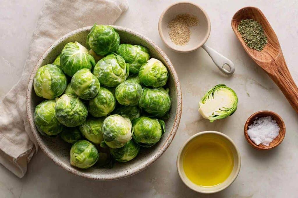 how to air fry frozen Brussels sprouts