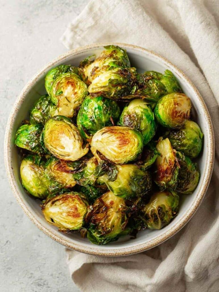 how to air fry frozen Brussels sprouts