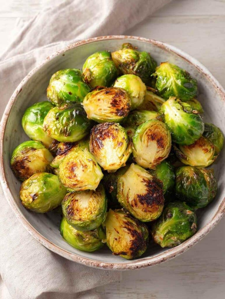 how to air fry frozen Brussels sprouts