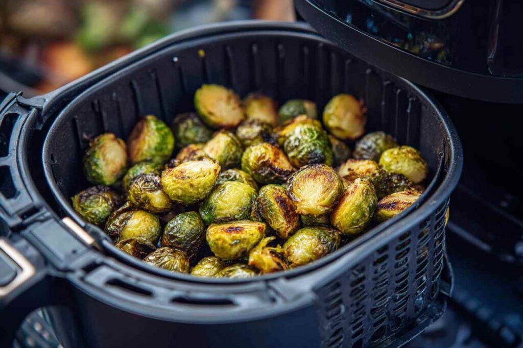 how to air fry frozen Brussels sprouts