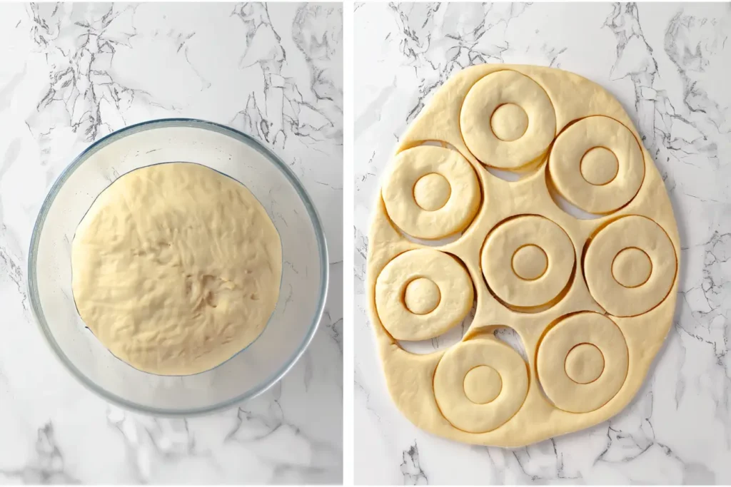 A visual of crispy, golden air fryer donuts on a rack