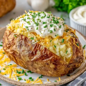 Air Fry Baked Potato – Crispy & Irresistibly Perfect in 40 Mins 6 Air fry baked potato with crispy skin and fluffy center