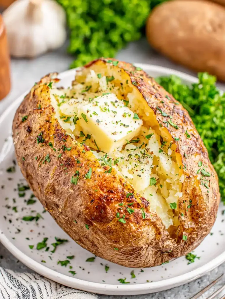 Air Fry Baked Potato – Crispy & Irresistibly Perfect in 40 Mins 2 Air fry baked potato with crispy skin and fluffy center