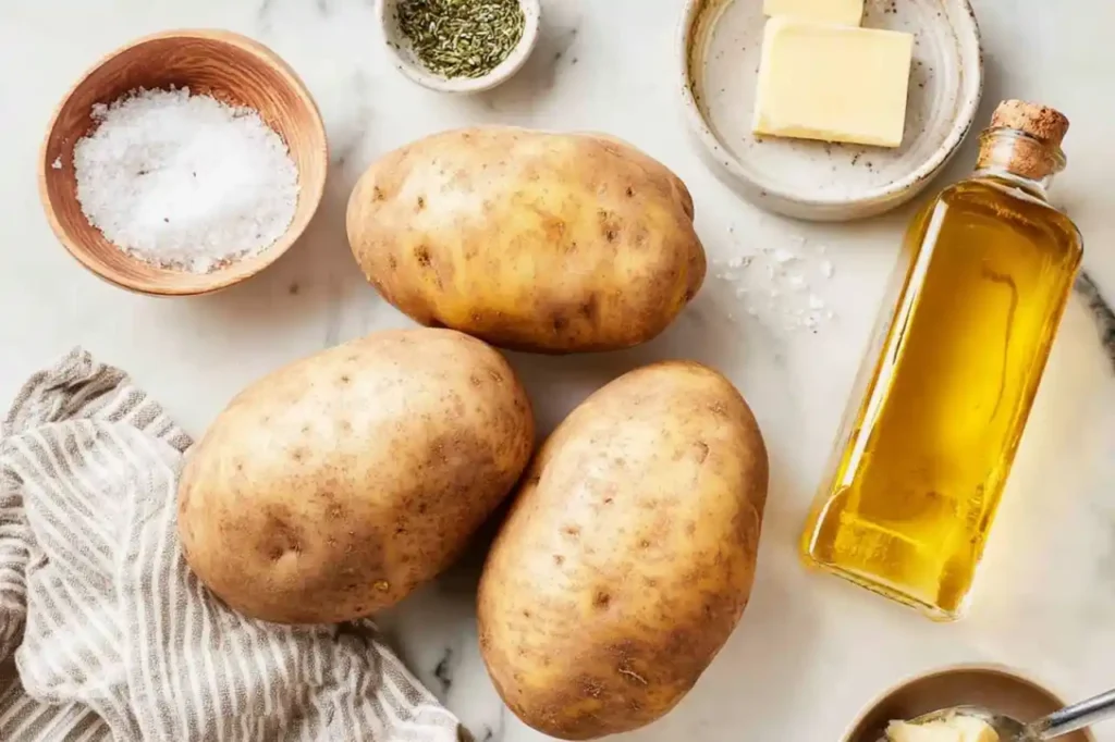 Air Fry Baked Potato – Crispy & Irresistibly Perfect in 40 Mins 3 Simple ingredients for air fry baked potato